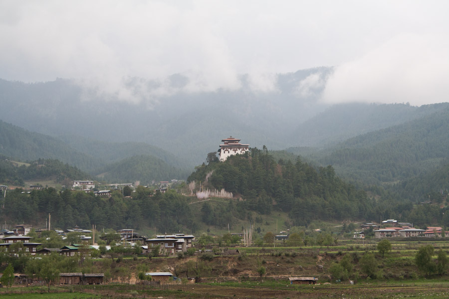 Jakar Dzong from a distance