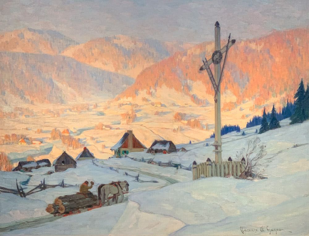 Clarence Gagnon: The Train, Winter