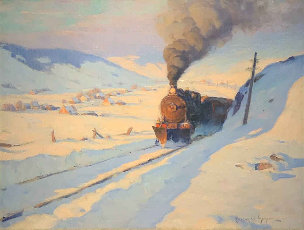 Clarence Gagnon: The Train, Winter