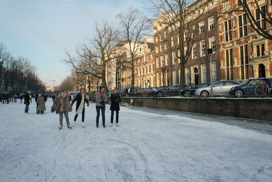 People of all ages ice skated with equal enthusiasm