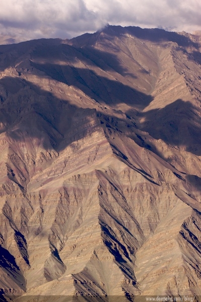 Just before landing in Leh