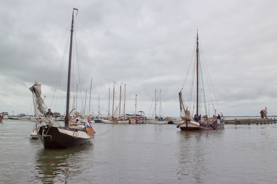 Old fishing boats at Voldendam