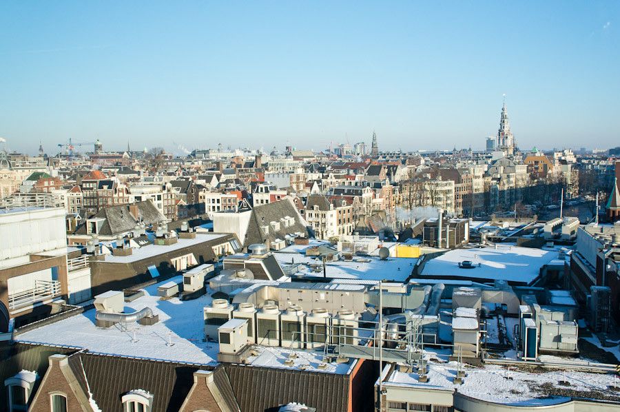 The view from the 5th floor cafeteria of the new office