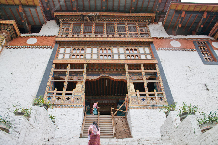 Dizzying scale of Punakha Dzong hit us at its entrance