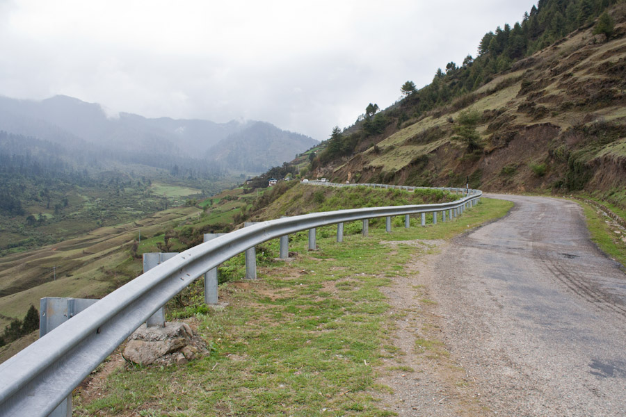 Crooked mountain roads