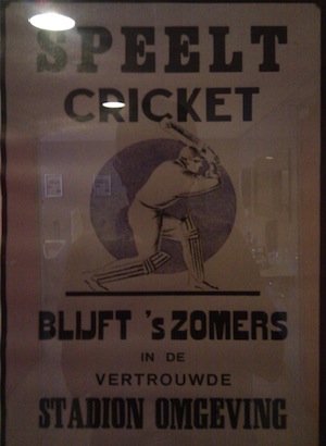 Vintage cricket poster