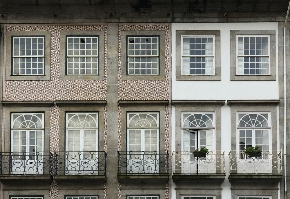 Tiled Façade of a house at Porto